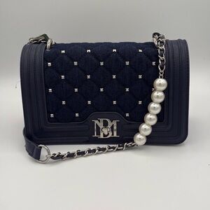 Badgley Mischka Denim and Leather Crossbody
